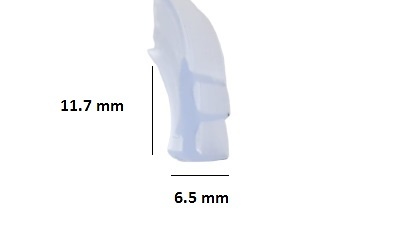 dimensions du profil en caoutchouc 1225 Caoutchouc entre profilé et verre ou acrylique pour cabines de douche