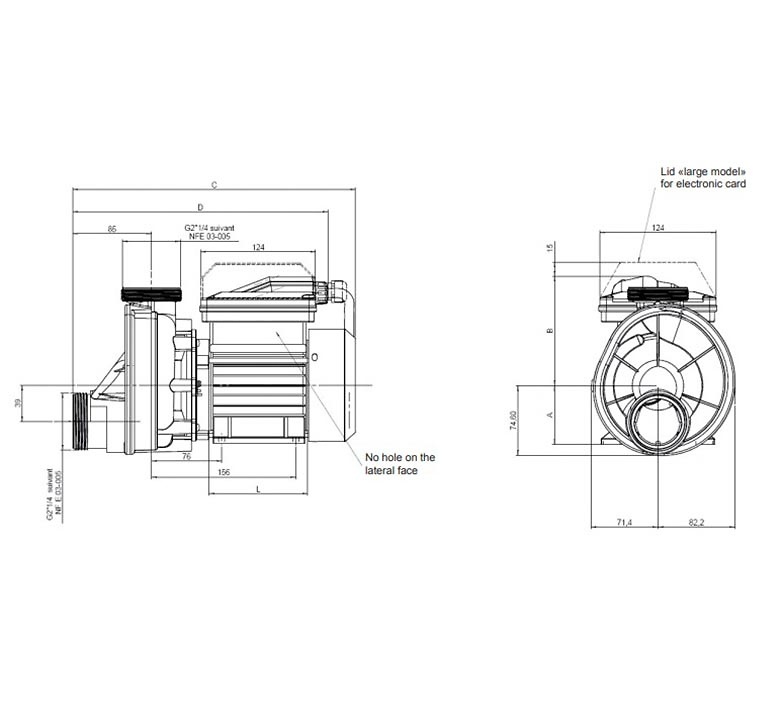 Bomba hidromasaje electrónica Sirem 0.75 HP 