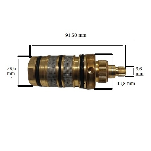 Cartucho termostático de latón 