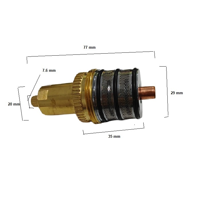 Cartucho termostático latón 