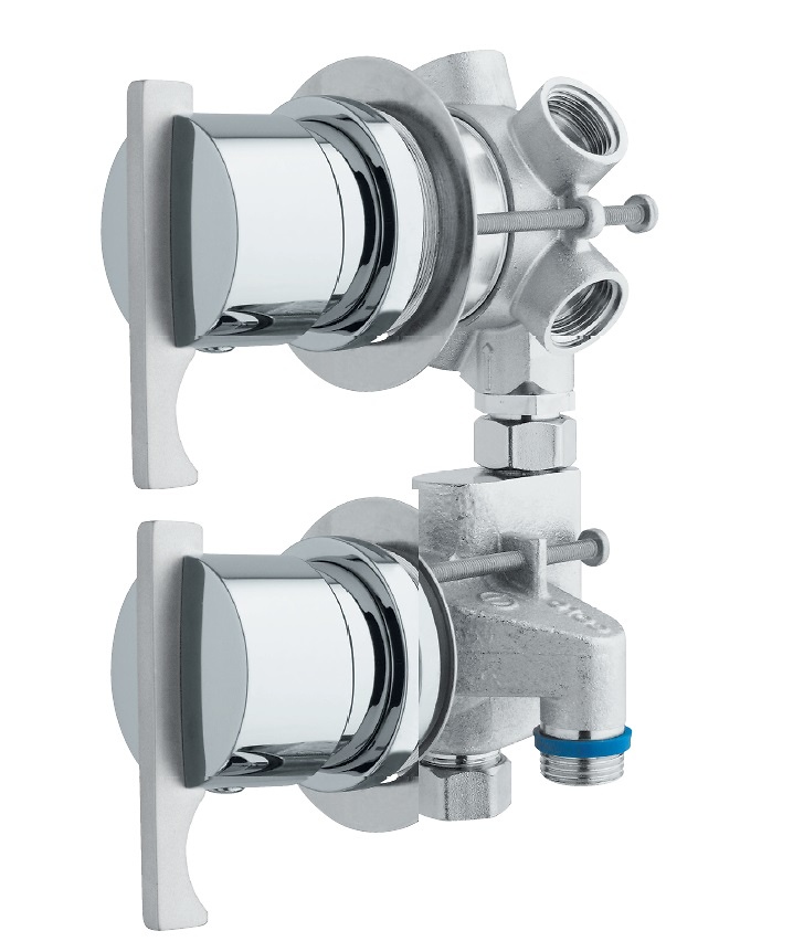 Grifo monomando con selector de 5 vías tubular para cabina y columna de  hidromasaje