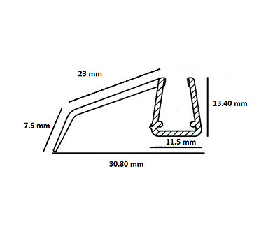 dimensions des cloisons en caoutchouc 1229 