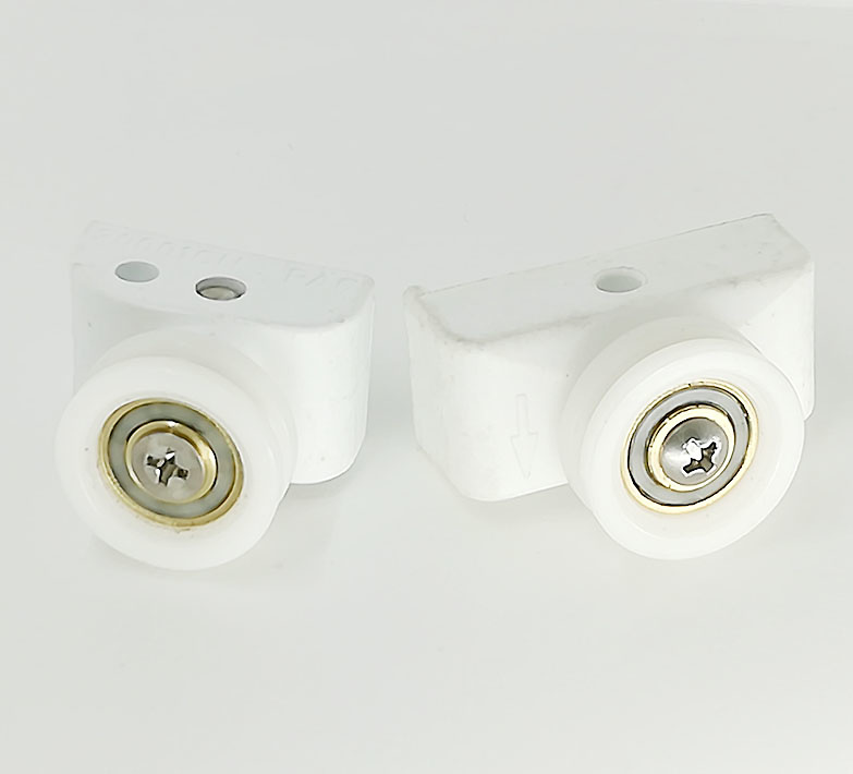 Rodamiento para mampara semicircular con soporte ref 1853-2 Juego de 2 unidades de rodamientos para mamparas 22x8 mm con soporte para mampara semicircular