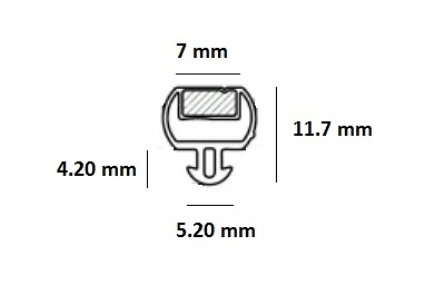 Juego de gomas imán para perfil de mampara Systempool Porcelanosa 