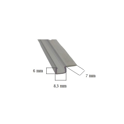 Junta Estanqueidad pestaña horizontal para vidrio de 6 mm 