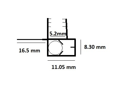 Junta estanqueidad pestaña horizontal con alojamiento para tornillo 