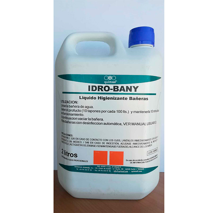 Desinfectante para bañeras de hidromasaje ref 709 Es aconsejable usar este producto para limpiar y desinfectar todas las tuberías que llevan los sistemas de hidromasaje. El agua estancada en las propias tuberías generan hongos y bacterias que conviene desinfectar para una mayor higiene general.