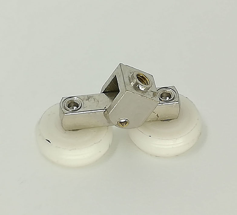 rodamientos mampara ref 1854-2 Rodamiento doble con soporte para mamparas semicirculares entre otros 19x6 mm