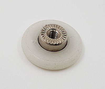 RUEDAS PARA MAMPARAS PUERTAS DE BAÑO CORREDERAS 20mm CON TORNILLO RECAMBIO  NYLON