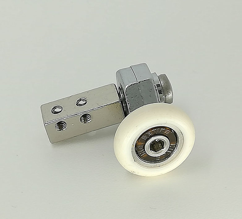 rodamientos mampara 1751 Rodamiento con soporte metálico para mamparas de una sola puerta semicircular