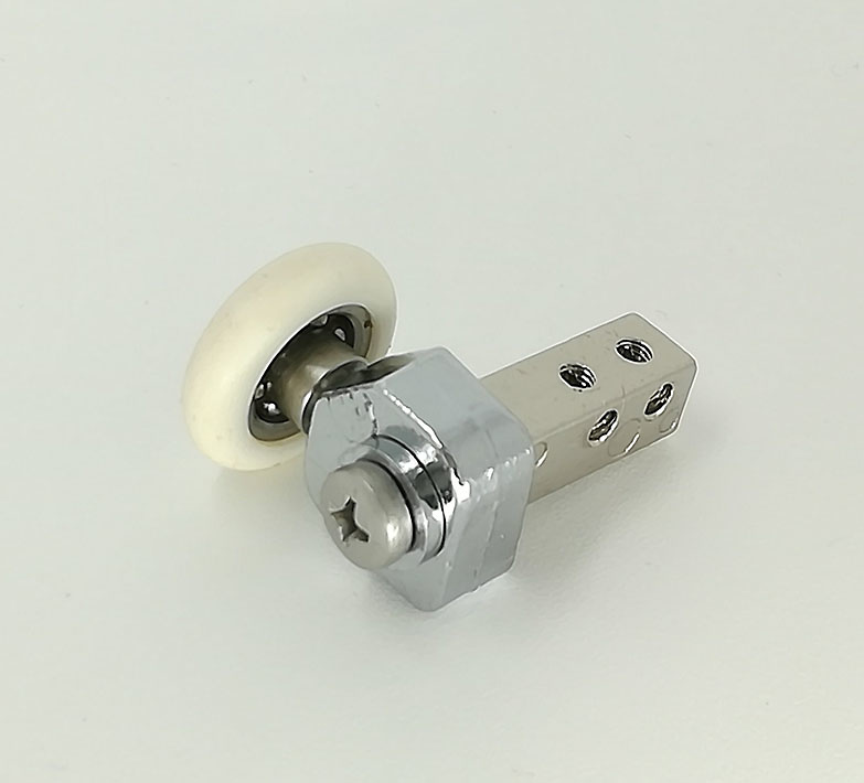 rodamientos mampara 1751-2 Rodamiento con soporte metálico para mamparas de una sola puerta semicircular