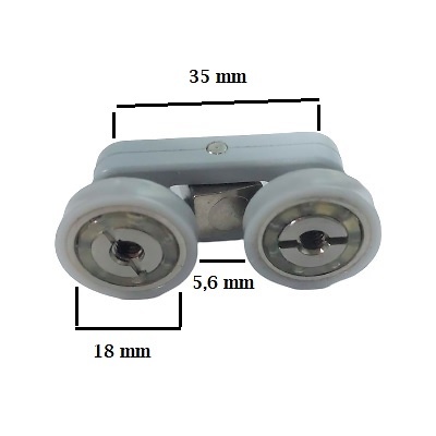 Rodamiento para mampara semicircular ref 1853-2 - Categoría Rodamientos Con  Soporte