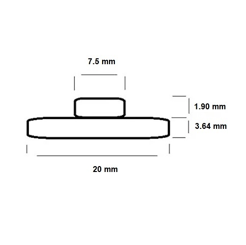 Rodamiento mampara 3 puertas 20x3 mm ( 6 unid) 