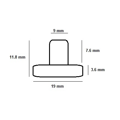Rueda mampara ducha 19x4 mm 