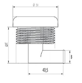 inyector-hidromasaje-cotas-L-303 Cotas - inyector standard 3 salidas en L