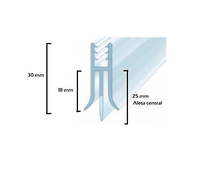 Junta Estanqueidad Vierteaguas para cristal de 6 mm