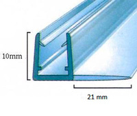 Junta Estanqueidad pestaña horizontal para cristal 6-8 mm.